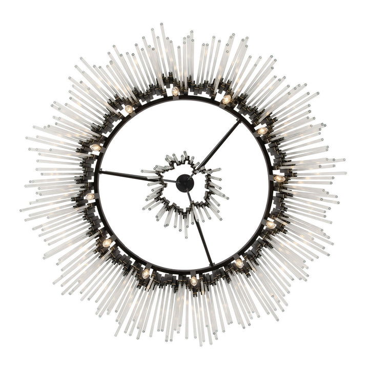 Varaluz - 309P12MBFG - 12 Light Pendant - Matrix - Matte Black/French Gold