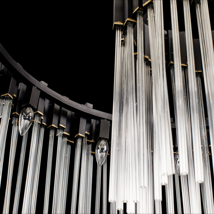 Varaluz - 309P12MBFG - 12 Light Pendant - Matrix - Matte Black/French Gold