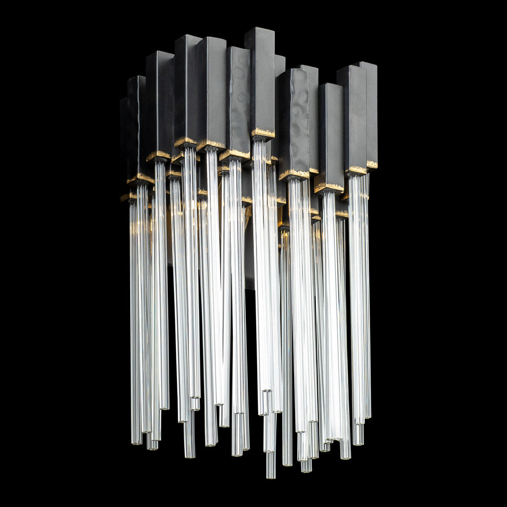 Varaluz - 309W01MBFG - One Light Wall Sconce - Matrix - Matte Black/French Gold