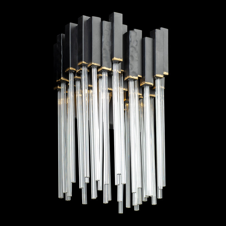 Varaluz - 309W01MBFG - One Light Wall Sconce - Matrix - Matte Black/French Gold