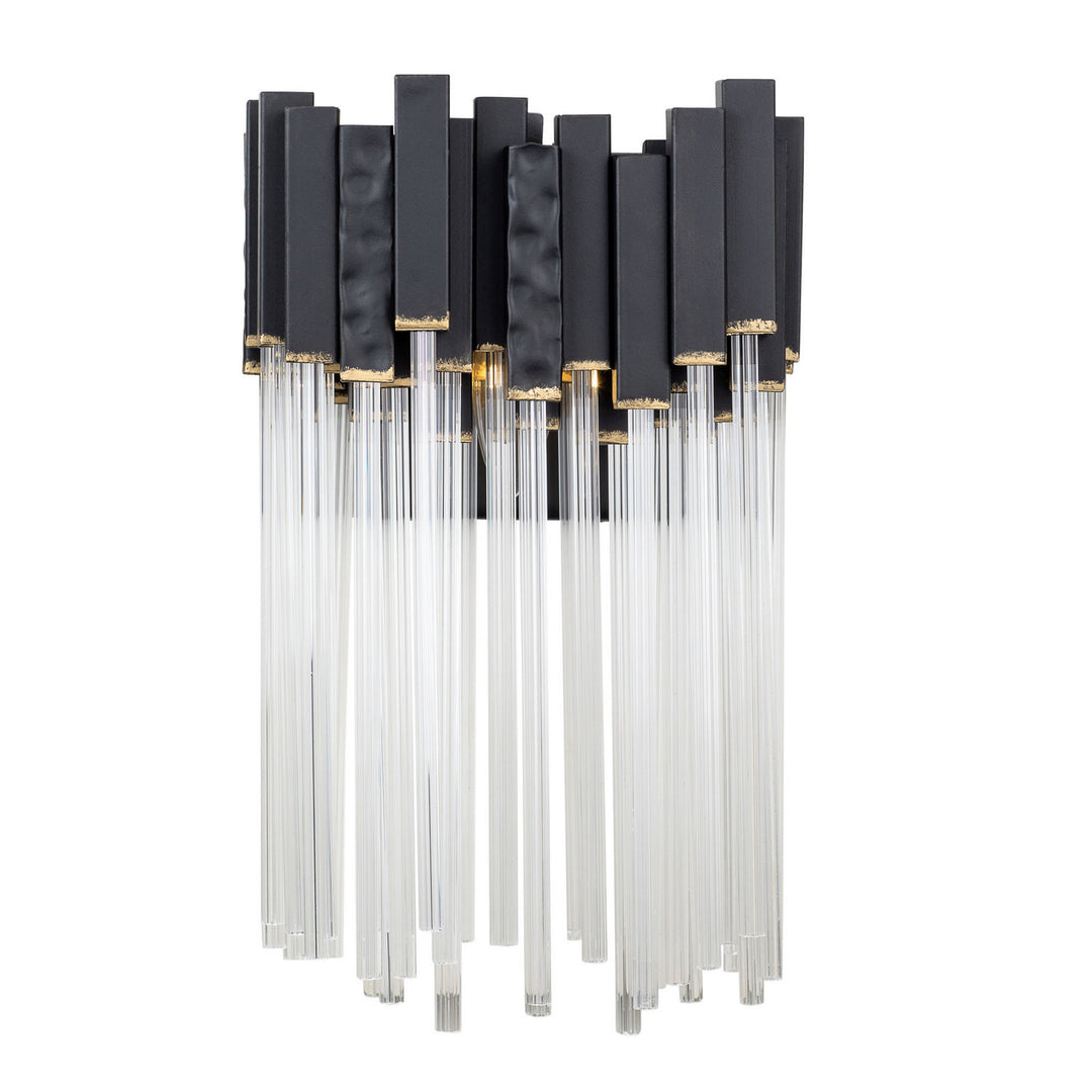 Varaluz - 309W01MBFG - One Light Wall Sconce - Matrix - Matte Black/French Gold