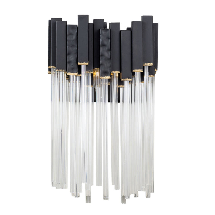 Varaluz - 309W01MBFG - One Light Wall Sconce - Matrix - Matte Black/French Gold
