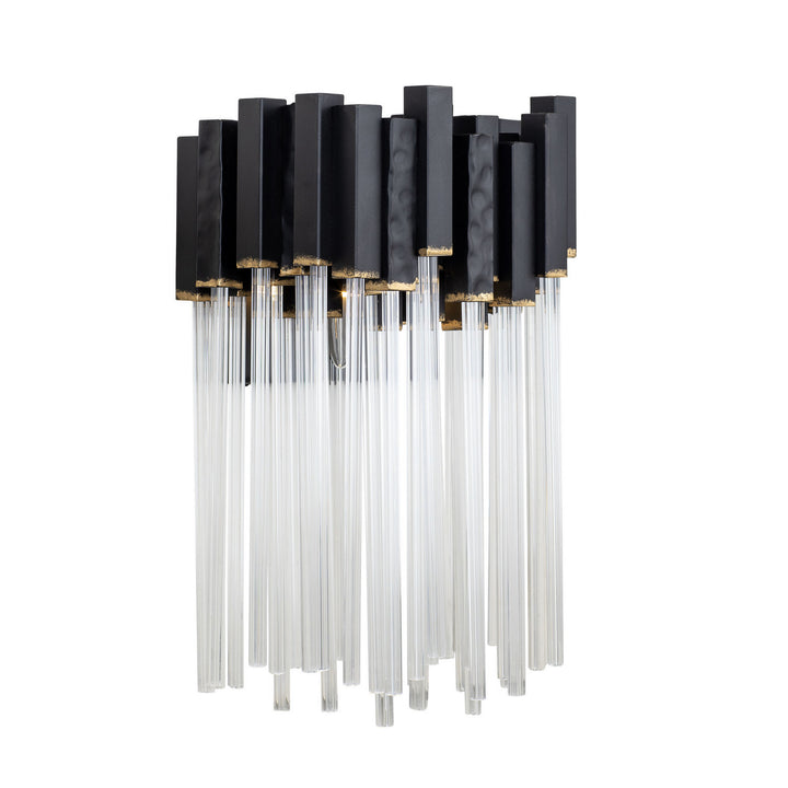 Varaluz - 309W01MBFG - One Light Wall Sconce - Matrix - Matte Black/French Gold
