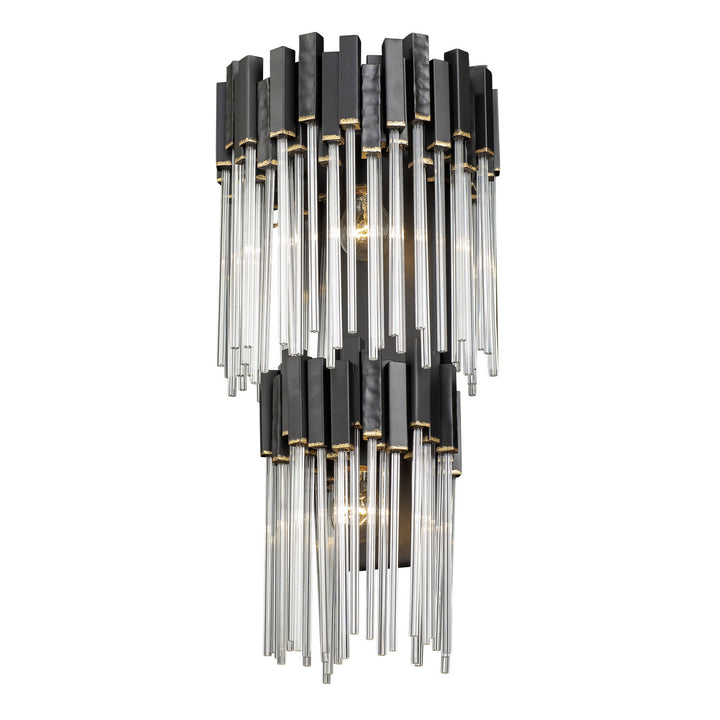 Varaluz - 309W02LMBFG - Two Light Wall Sconce - Matrix - Matte Black/French Gold
