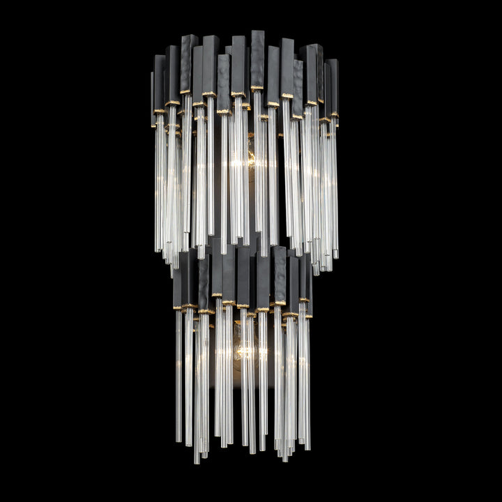 Varaluz - 309W02LMBFG - Two Light Wall Sconce - Matrix - Matte Black/French Gold