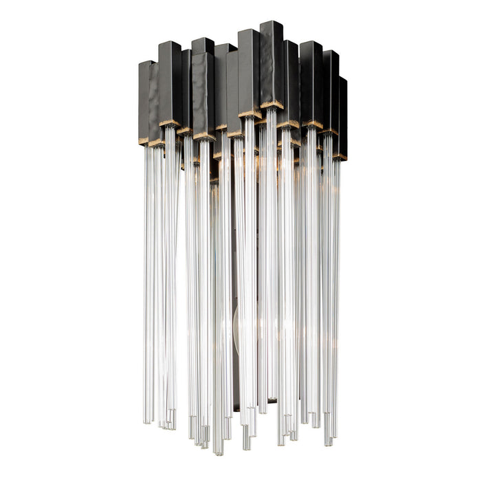 Varaluz - 309W02MBFG - Two Light Wall Sconce - Matrix - Matte Black/French Gold