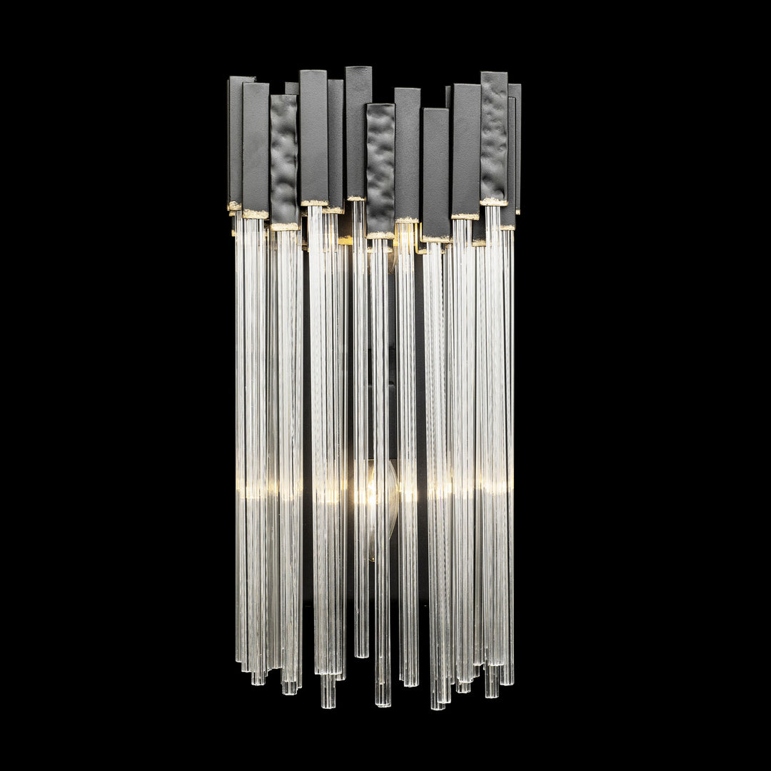 Varaluz - 309W02MBFG - Two Light Wall Sconce - Matrix - Matte Black/French Gold