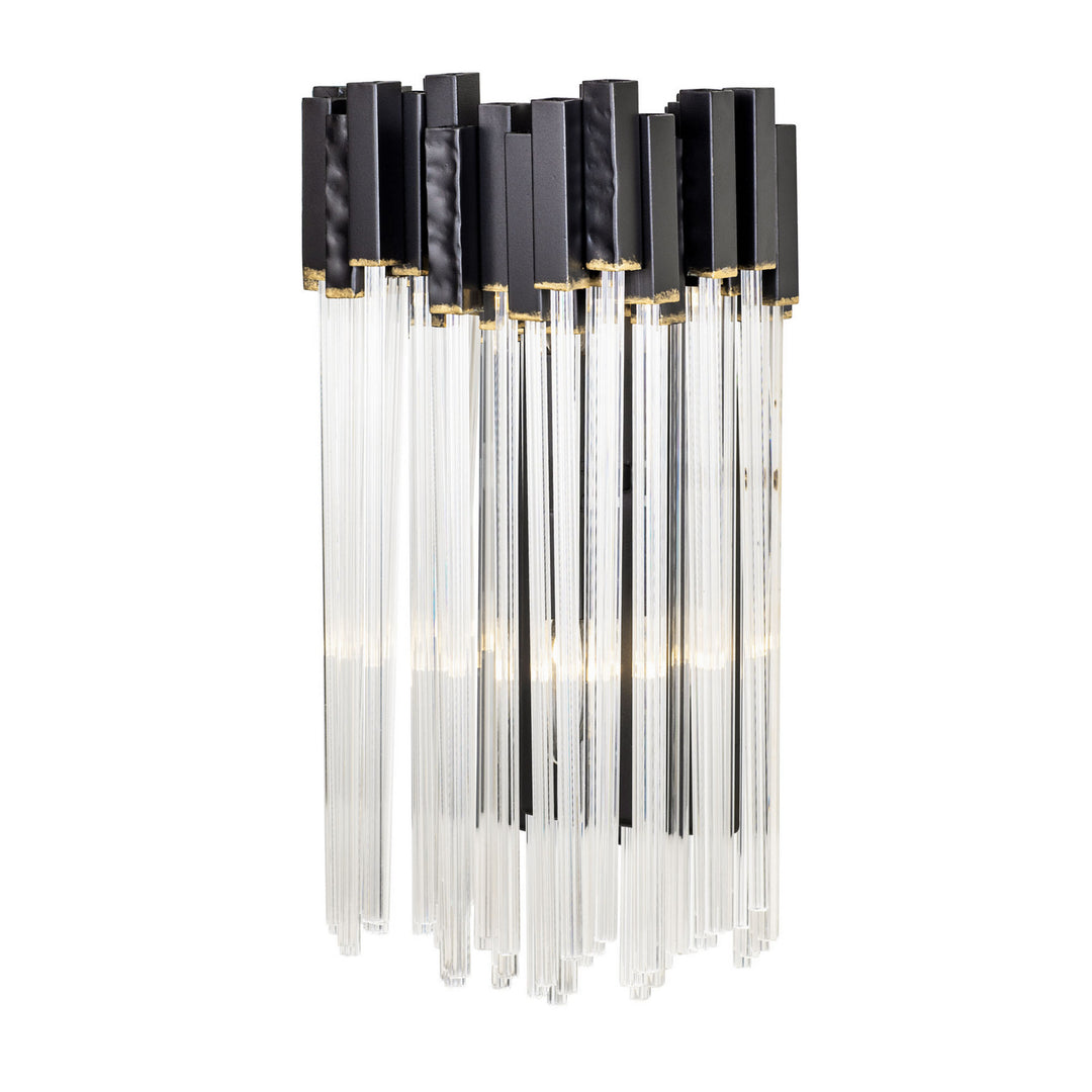 Varaluz - 309W02MBFG - Two Light Wall Sconce - Matrix - Matte Black/French Gold