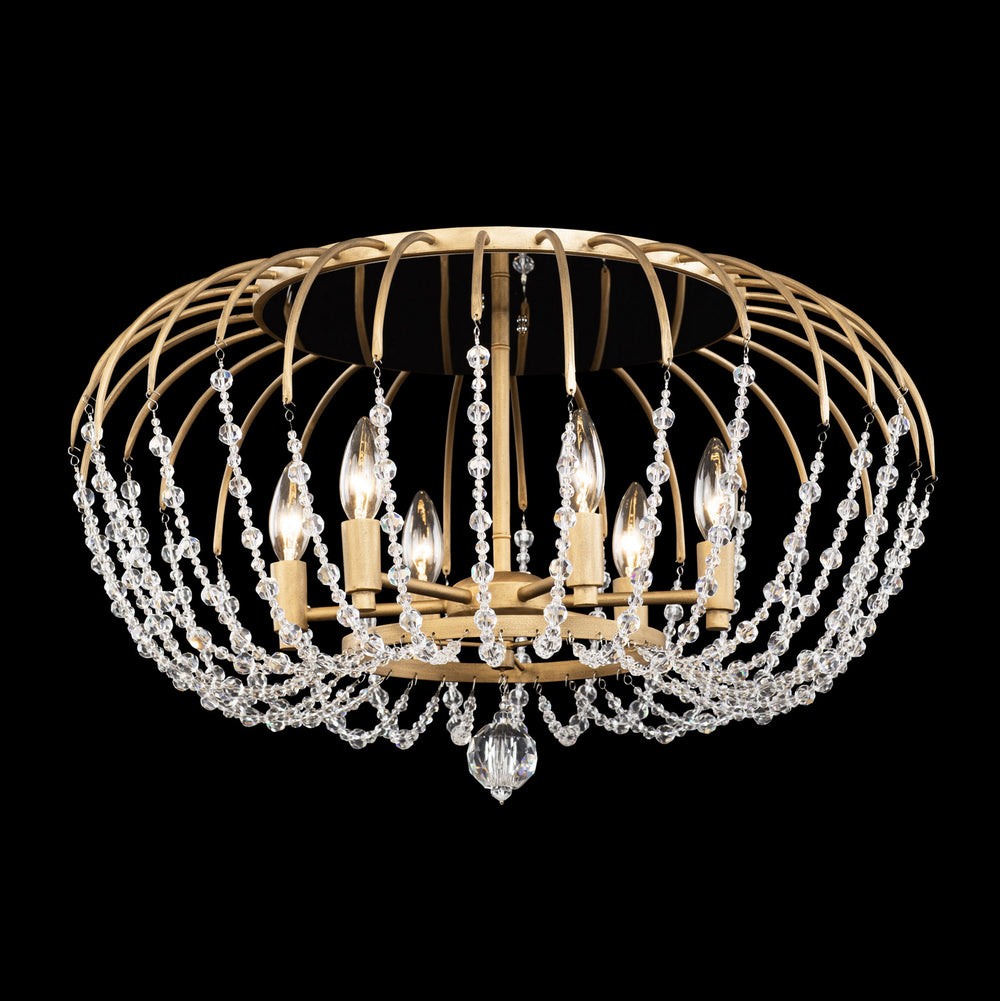 Varaluz - 343S06HG - Six Light Semi-Flush Mount - Voliere - Havana Gold