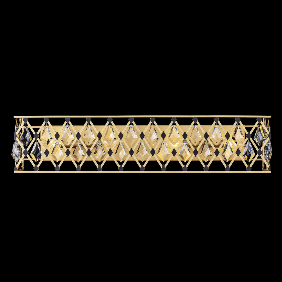 Varaluz - 345B04FGMB - Four Light Bath - Windsor - French Gold/Matte Black