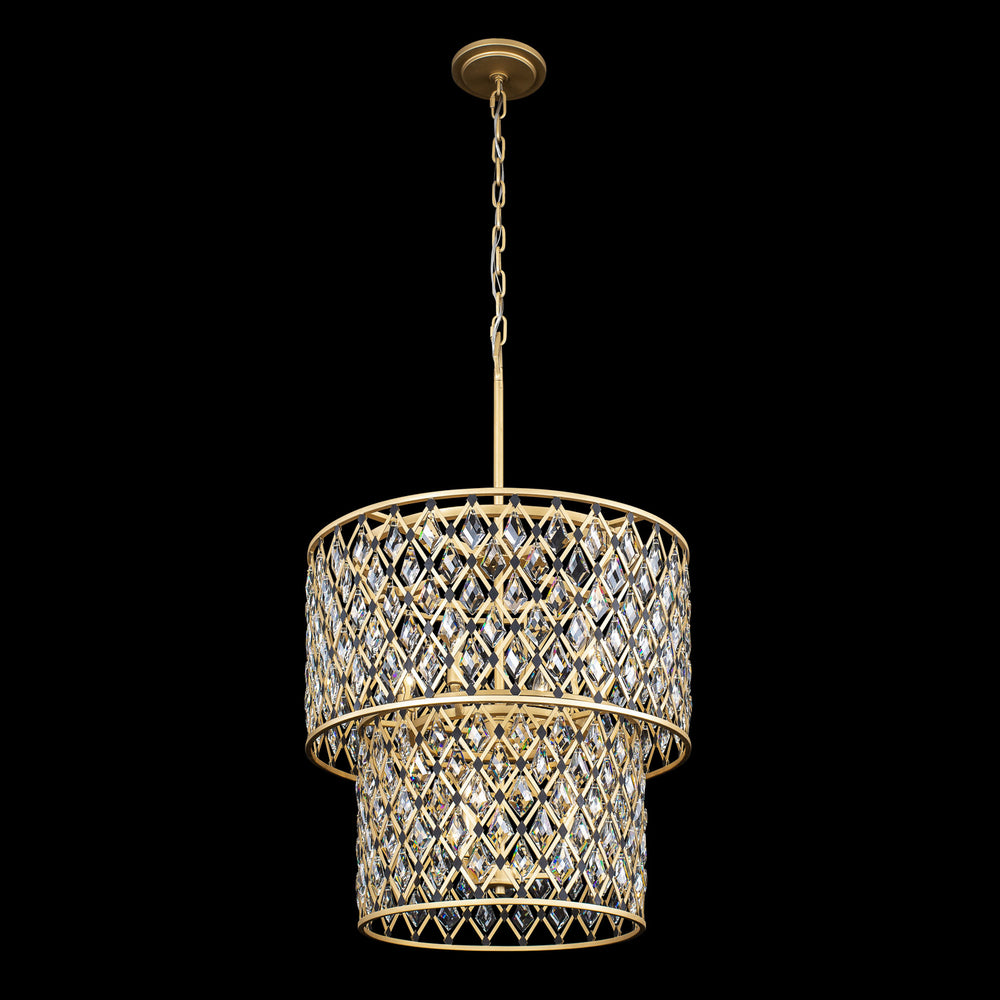 Varaluz - 345C07FGMB - Seven Light Chandelier - Windsor - French Gold/Matte Black
