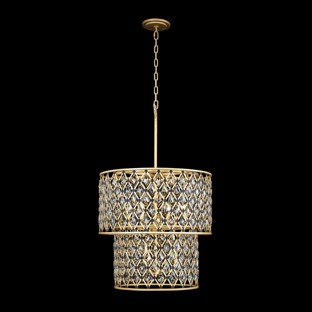 Varaluz - 345C07FGMB - Seven Light Chandelier - Windsor - French Gold/Matte Black