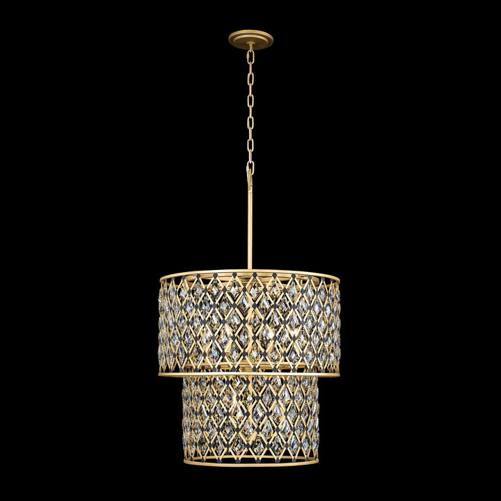 Varaluz - 345C07FGMB - Seven Light Chandelier - Windsor - French Gold/Matte Black