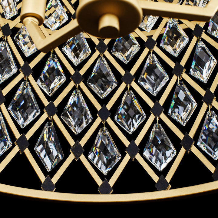 Varaluz - 345C07FGMB - Seven Light Chandelier - Windsor - French Gold/Matte Black