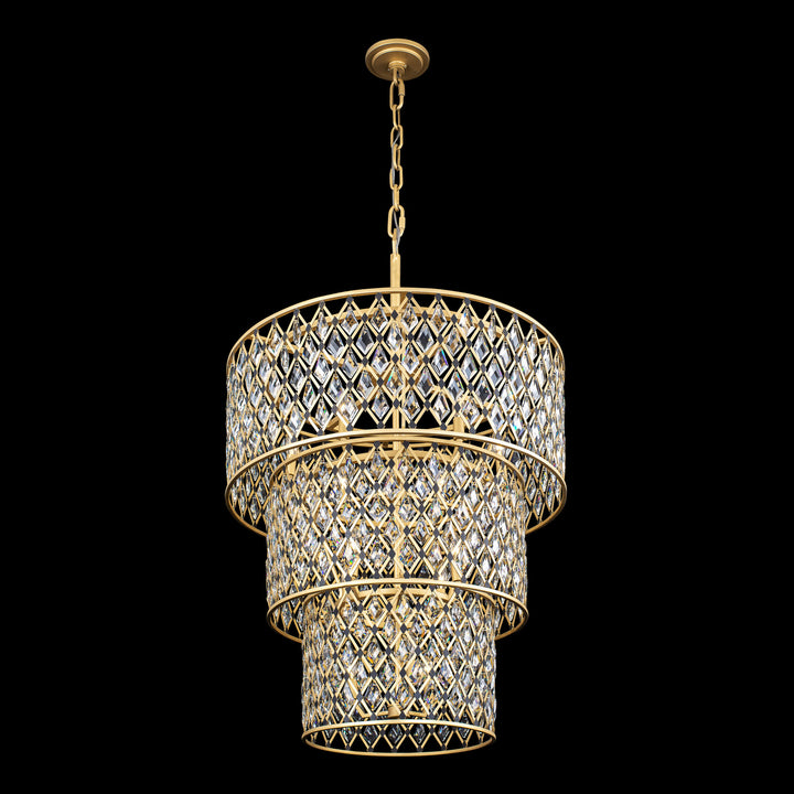 Varaluz - 345C13FGMB - 13 Light Chandelier - Windsor - French Gold/Matte Black