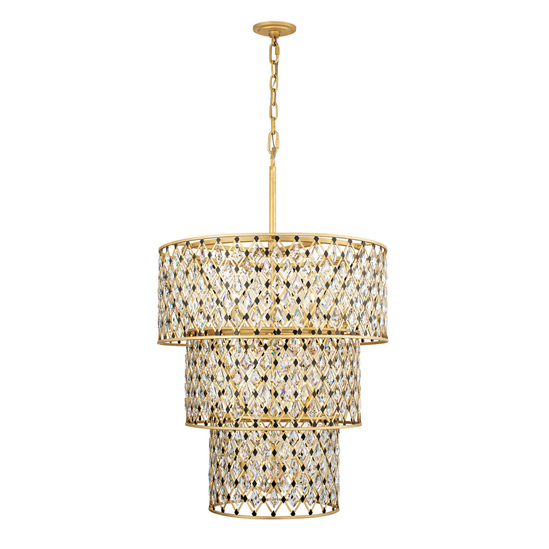 Varaluz - 345C13FGMB - 13 Light Chandelier - Windsor - French Gold/Matte Black