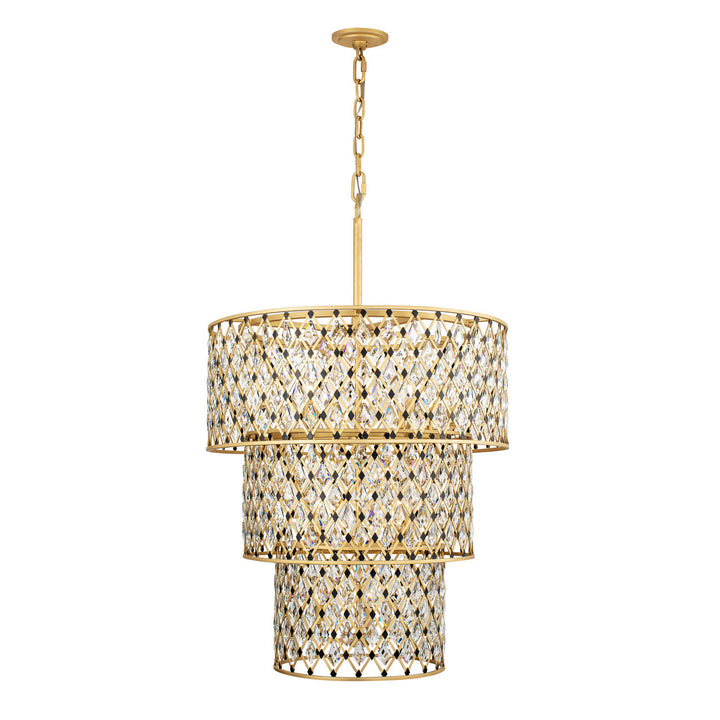 Varaluz - 345C13FGMB - 13 Light Chandelier - Windsor - French Gold/Matte Black