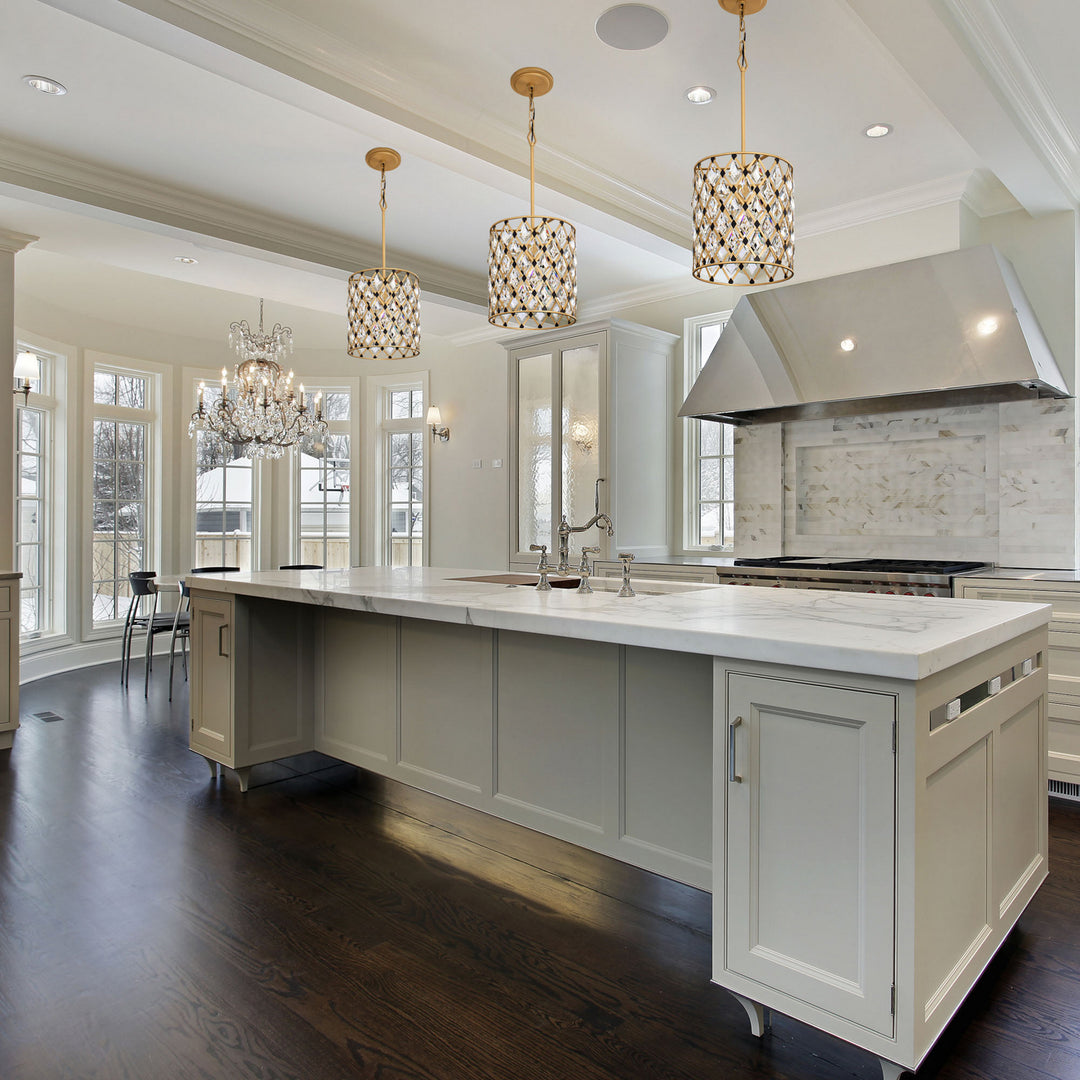 Varaluz - 345P01FGMB - One Light Pendant - Windsor - French Gold/Matte Black