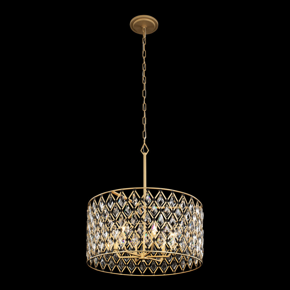 Varaluz - 345P06FGMB - Six Light Pendant - Windsor - French Gold/Matte Black