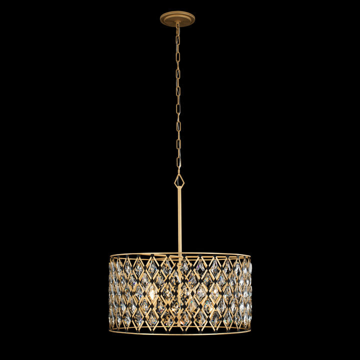 Varaluz - 345P06FGMB - Six Light Pendant - Windsor - French Gold/Matte Black