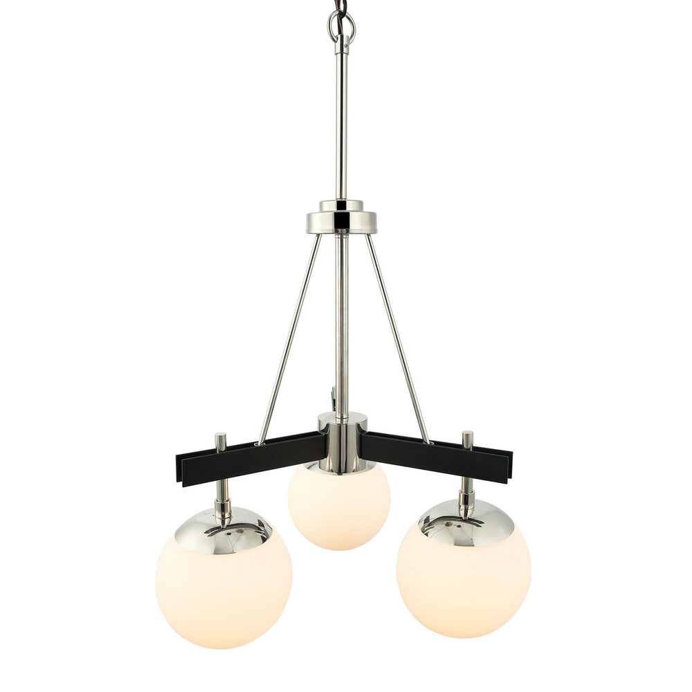 Varaluz - 352C03BLPN - Three Light Chandelier - Allie - Black/Polished Nickel