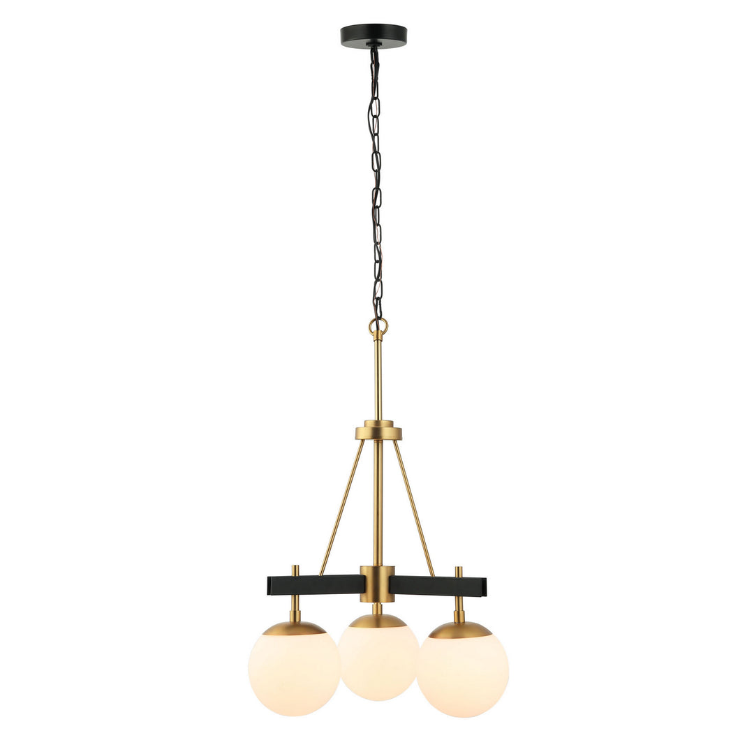 Varaluz - 352C03BLSB - Three Light Chandelier - Allie - Black/Satin Brass