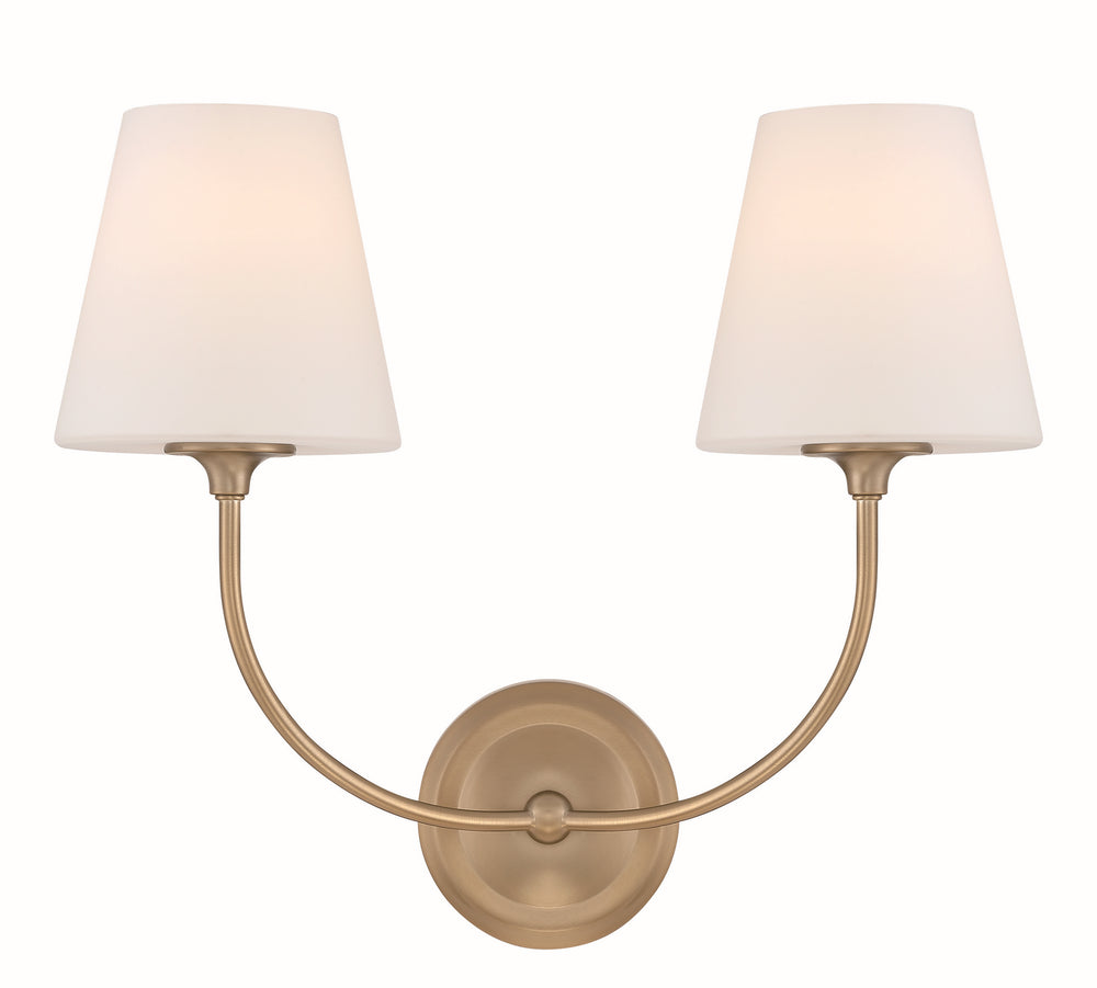 Crystorama - 2442-OP-VG - Two Light Wall Sconce - Sylvan - Vibrant Gold