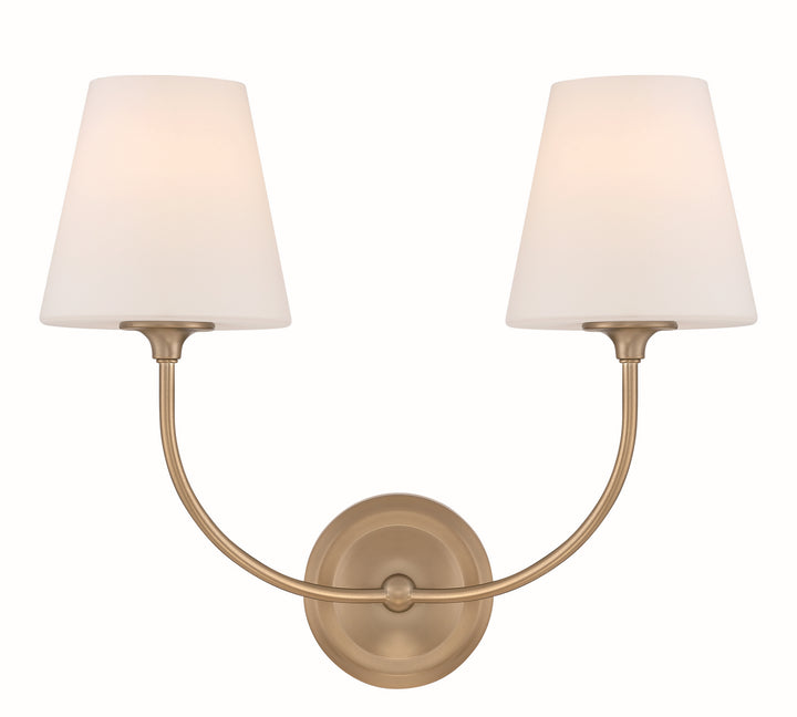 Crystorama - 2442-OP-VG - Two Light Wall Sconce - Sylvan - Vibrant Gold