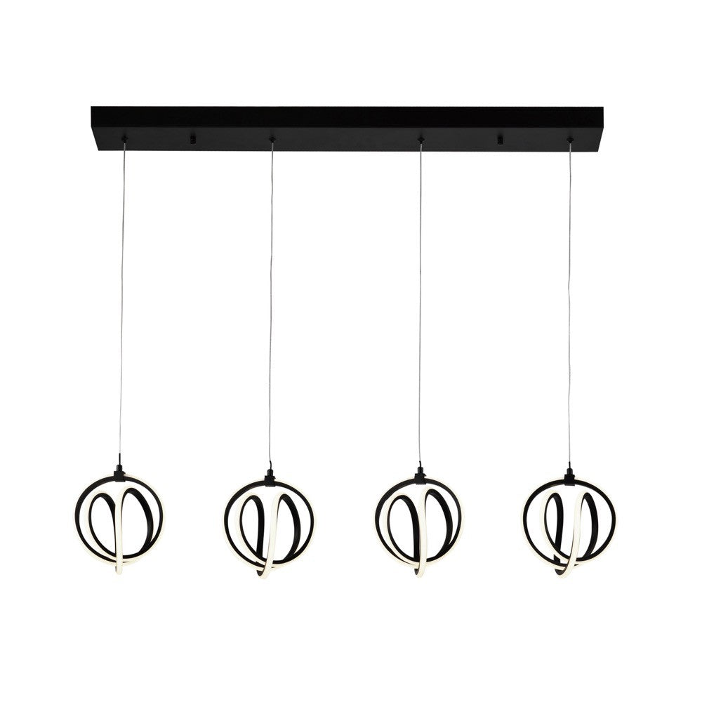 Artcraft Canada - AC6734BK - LED Chandelier - Rose - Black