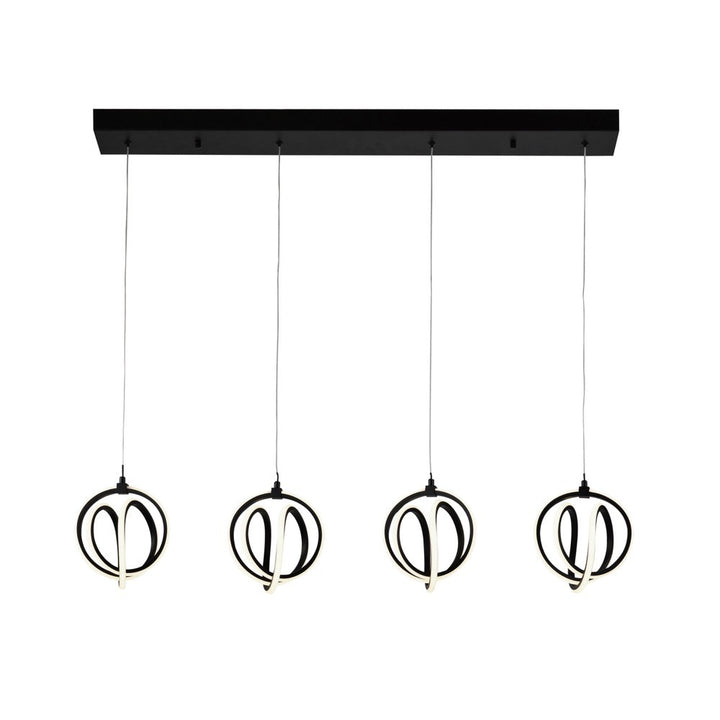 Artcraft Canada - AC6734BK - LED Chandelier - Rose - Black