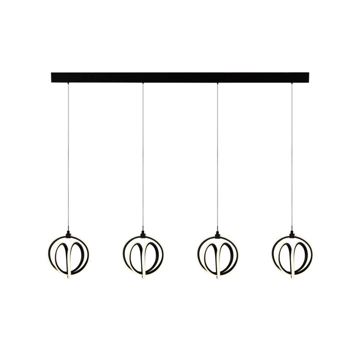 Artcraft Canada - AC6734BK - LED Chandelier - Rose - Black