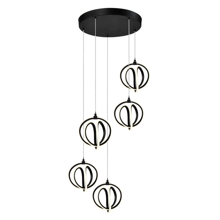 Artcraft Canada - AC6735BK - LED Chandelier - Rose - Black