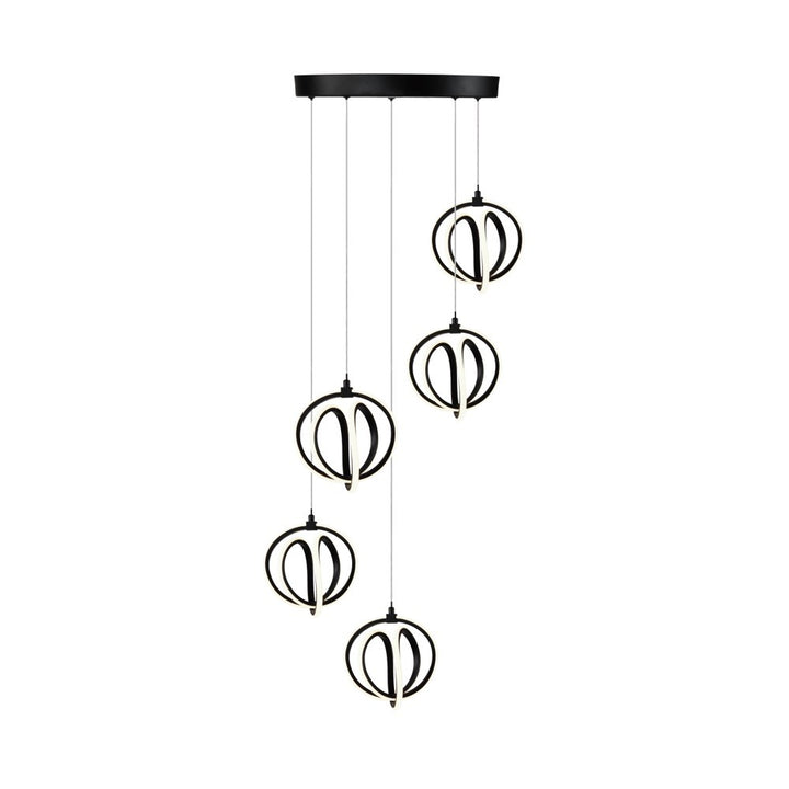 Artcraft Canada - AC6735BK - LED Chandelier - Rose - Black