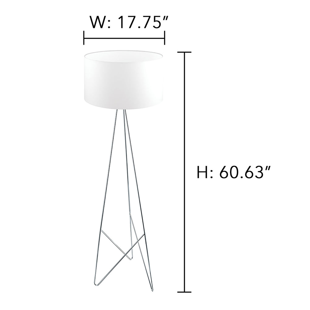 Eglo Canada - 39232A - LED Floor Lamp - Camporale - Chrome