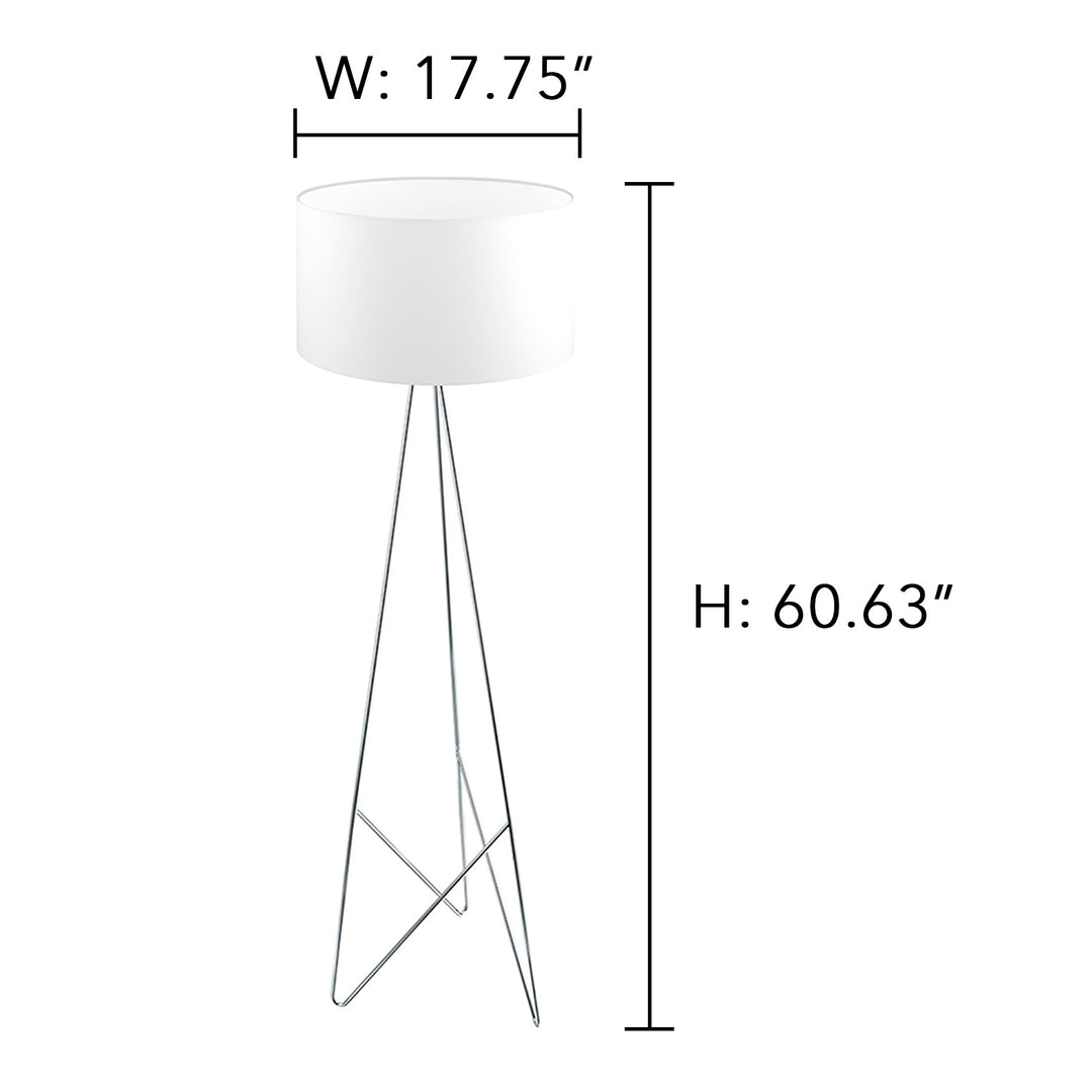 Eglo Canada - 39232A - LED Floor Lamp - Camporale - Chrome
