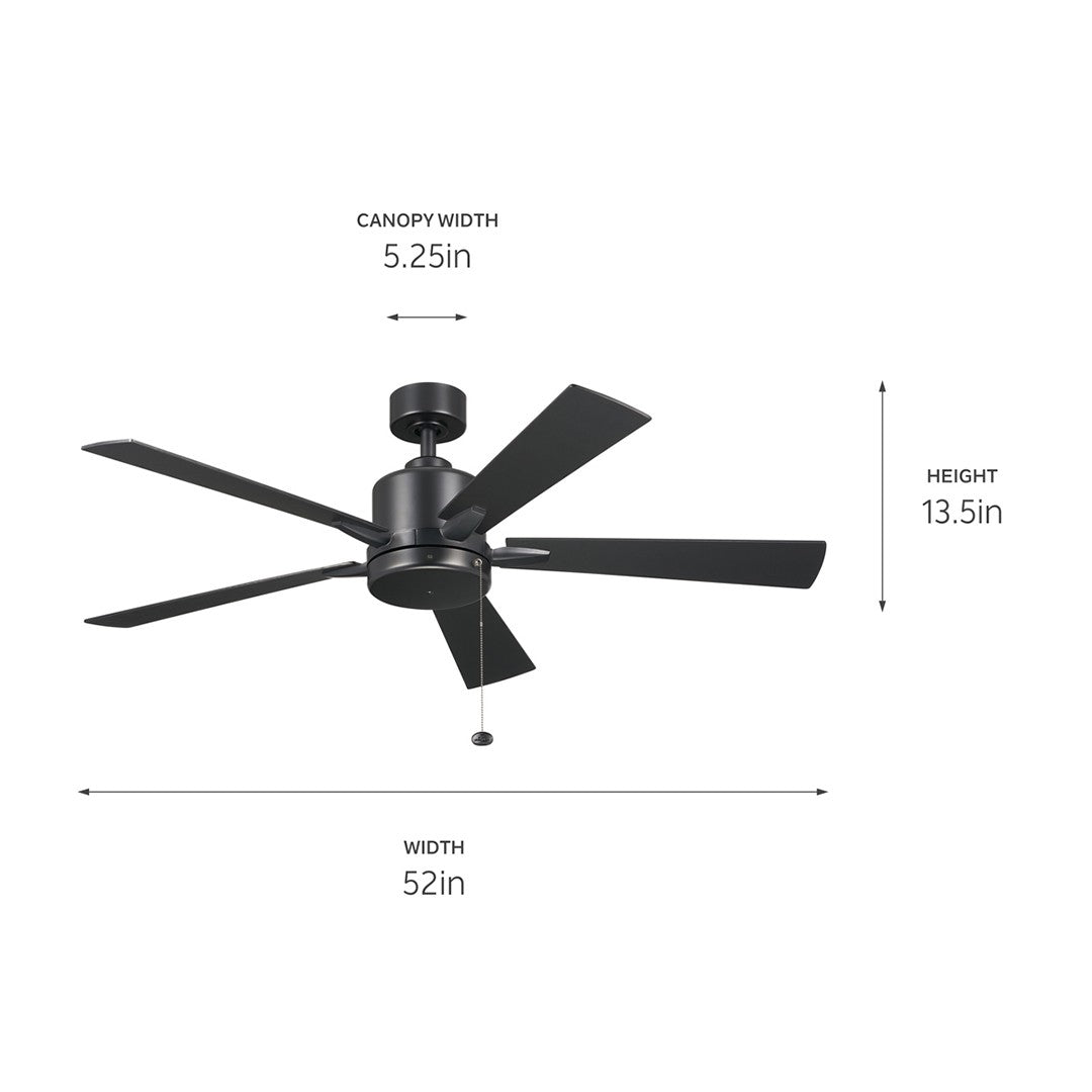 Kichler Canada - 330242SBK - 52"Ceiling Fan - Lucian Ii - Satin Black
