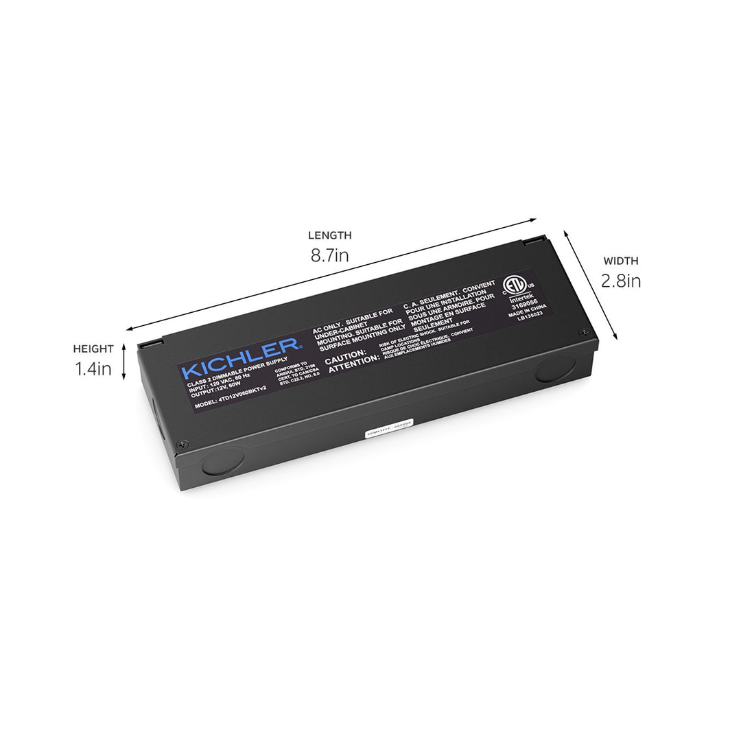 Kichler Canada - 4TD12V060BKTV2 - Power Supply - Led Power Supply 12V - Black Textured