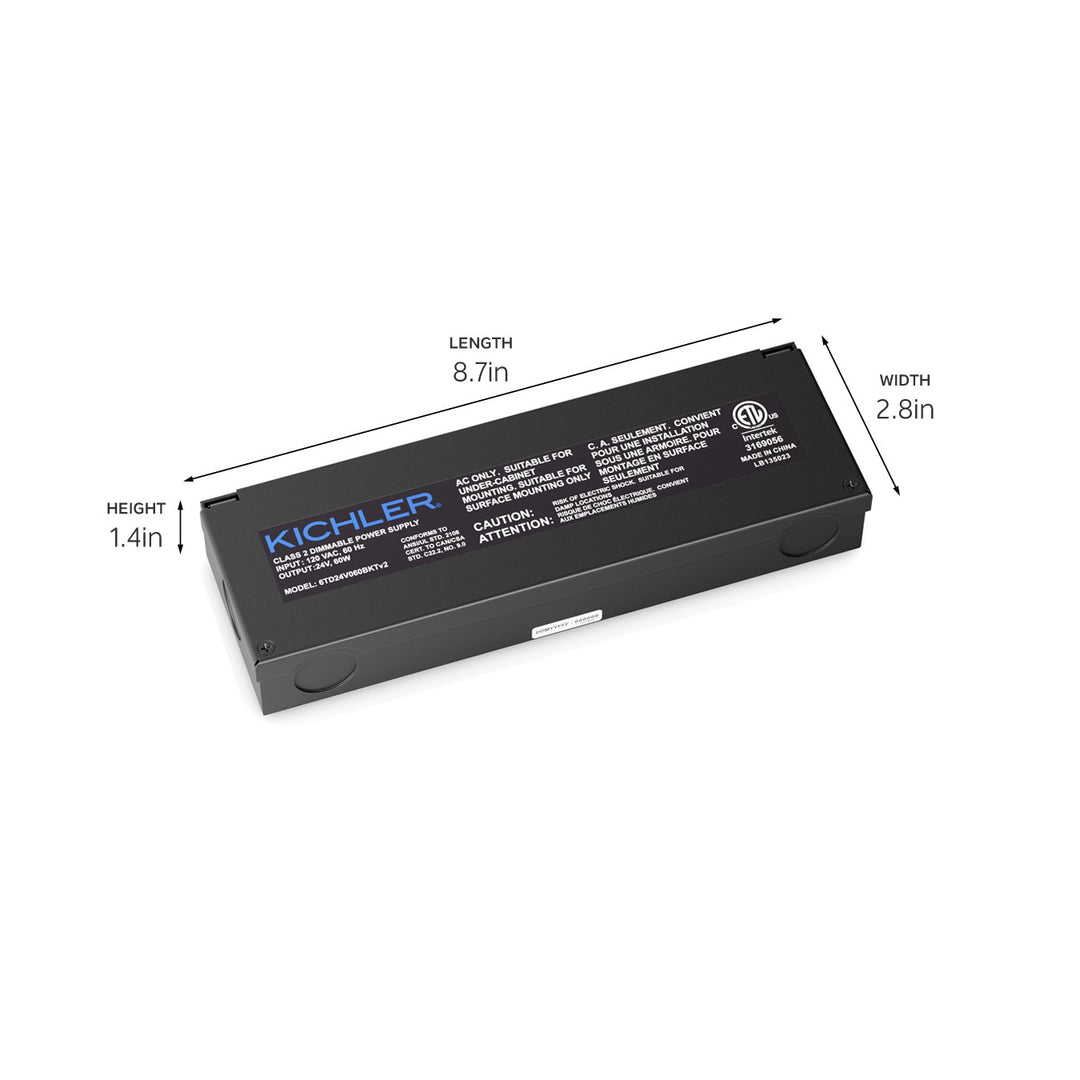 Kichler Canada - 6TD24V060BKTV2 - Power Supply - Led Power Supply 24V - Black Textured
