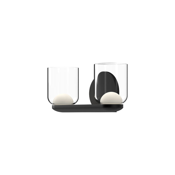 Kuzco Canada - VL52512-BK/CL - LED Vanity - Cedar - Black/Clear