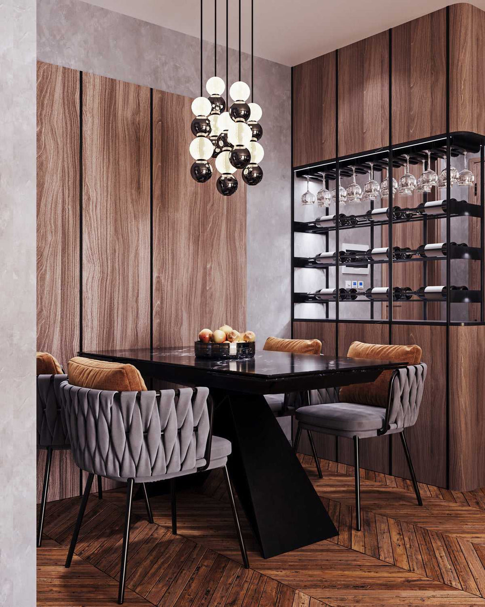 Onyx LED Pendant in Natural Brass Alora Canada