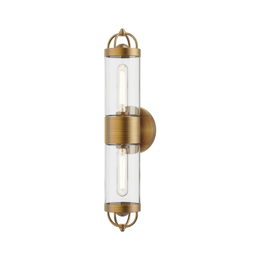 Lancaster Two Light Wall Sconce in Aged Gold Alora Canada