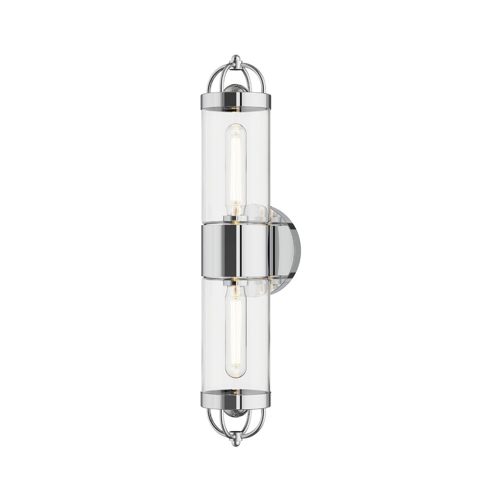 Lancaster Two Light Wall Sconce in Chrome Alora Canada