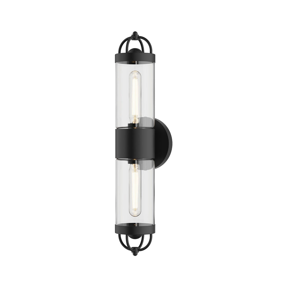 Lancaster Two Light Wall Sconce in Matte Black Alora Canada