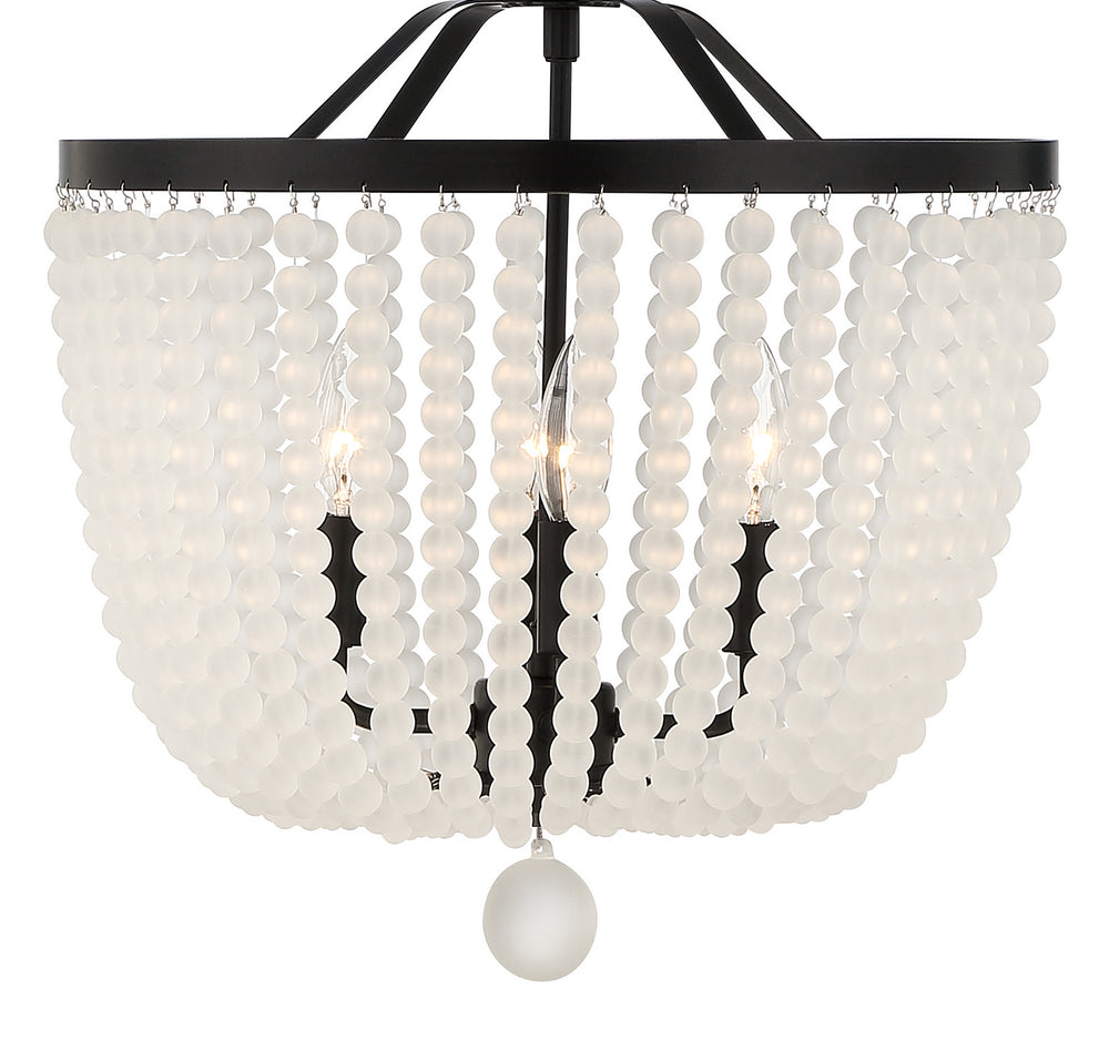Crystorama - 604-MK-FR_CEILING - Four Light Semi Flush Mount - Rylee - Matte Black