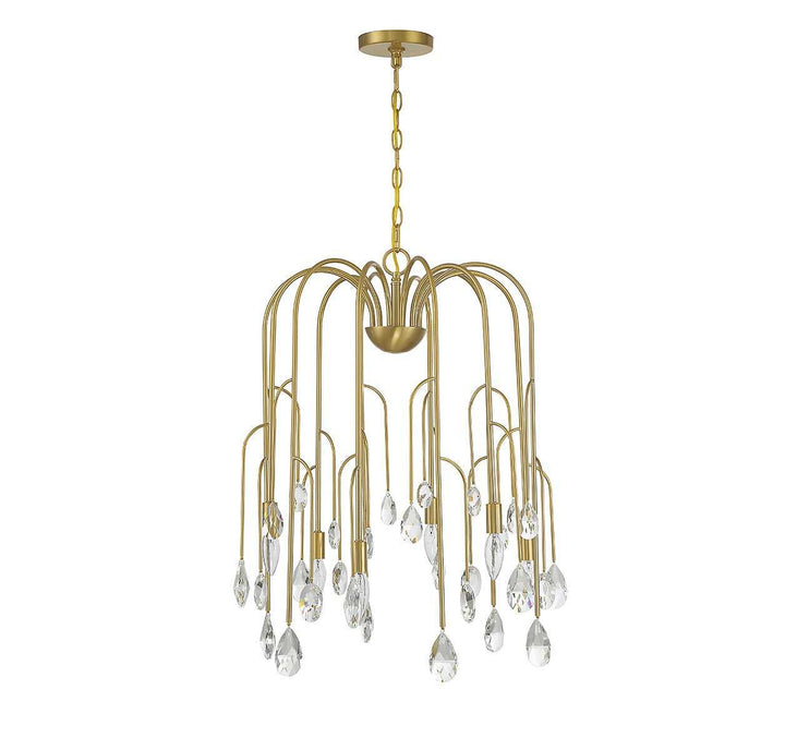 Anholt Six Light Chandelier in Noble Brass Savoy House