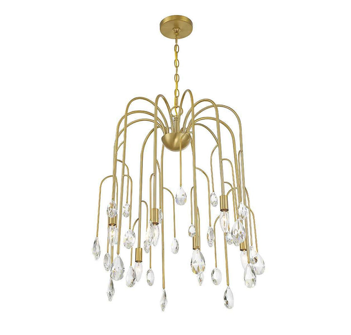 Anholt Six Light Chandelier in Noble Brass Savoy House