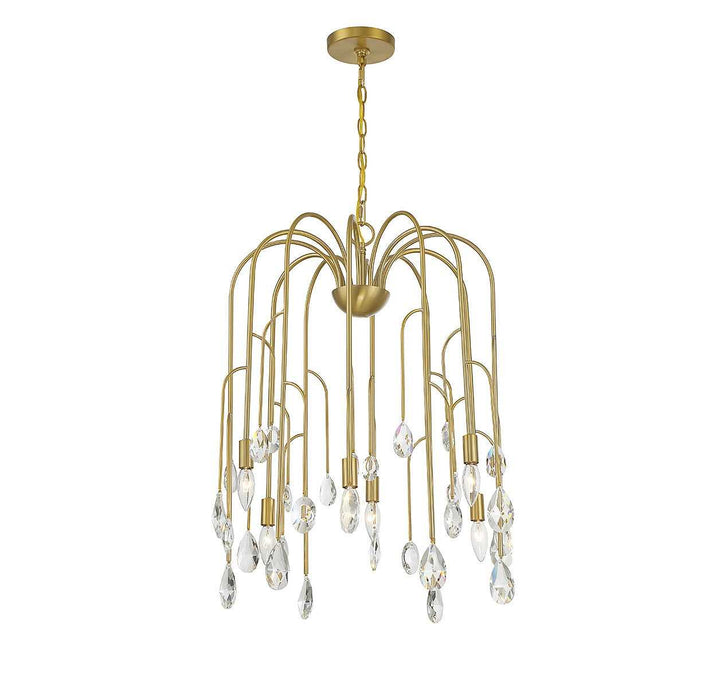 Anholt Six Light Chandelier in Noble Brass Savoy House