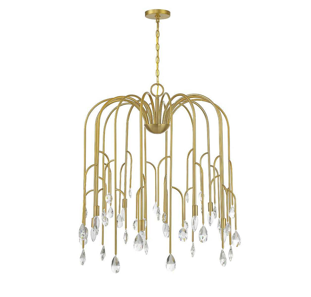 Anholt Eight Light Chandelier in Noble Brass Savoy House