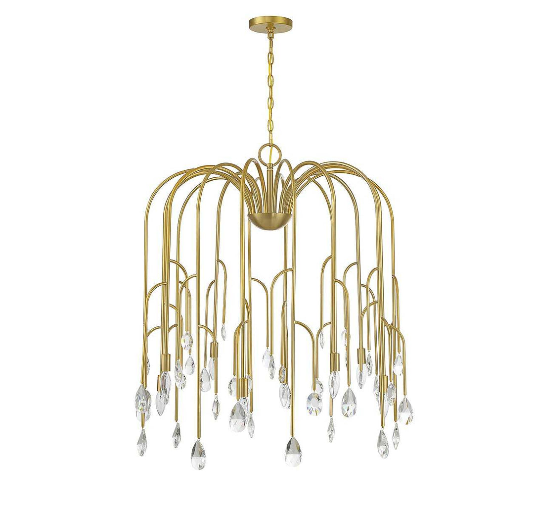 Anholt Eight Light Chandelier in Noble Brass Savoy House