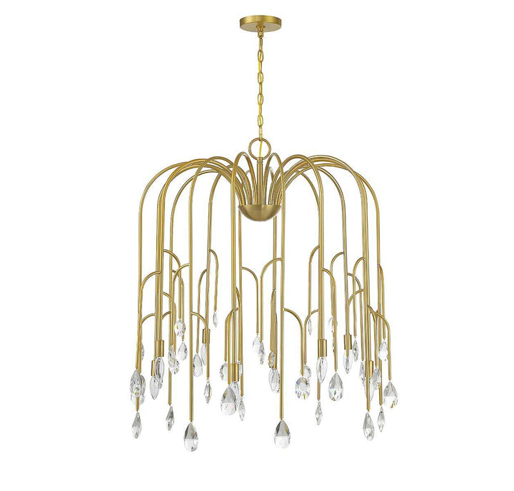 Anholt Eight Light Chandelier in Noble Brass Savoy House